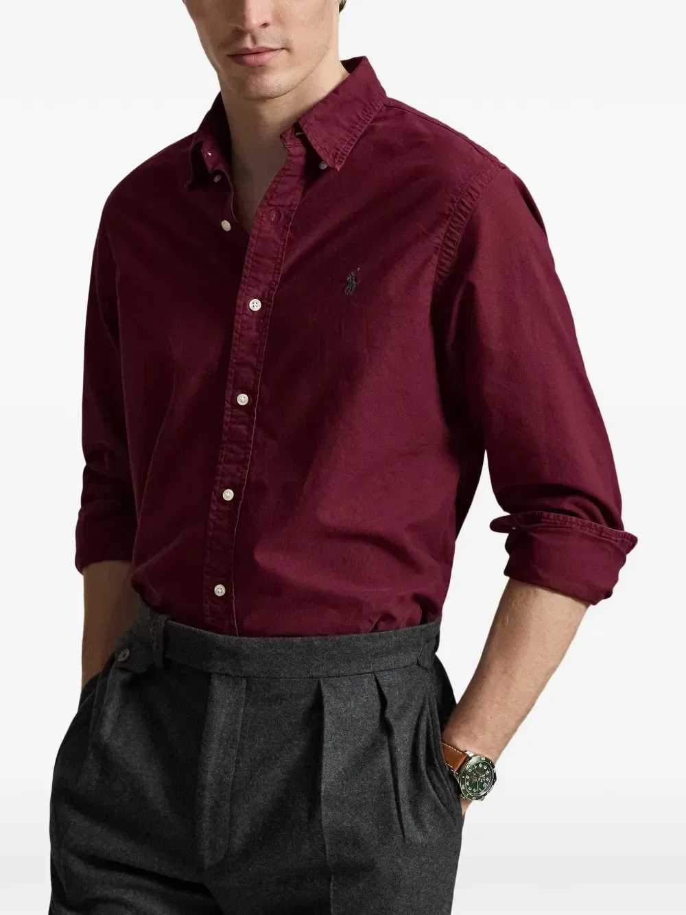 Рубашка оксфорд Polo Ralph Lauren, красный — фото 3