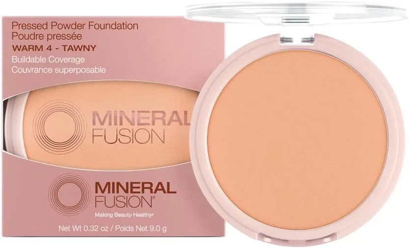 Пудра компактная Mineral Fusion Pressed Powder Foundation, оттенок Warm 4, 0.25 oz