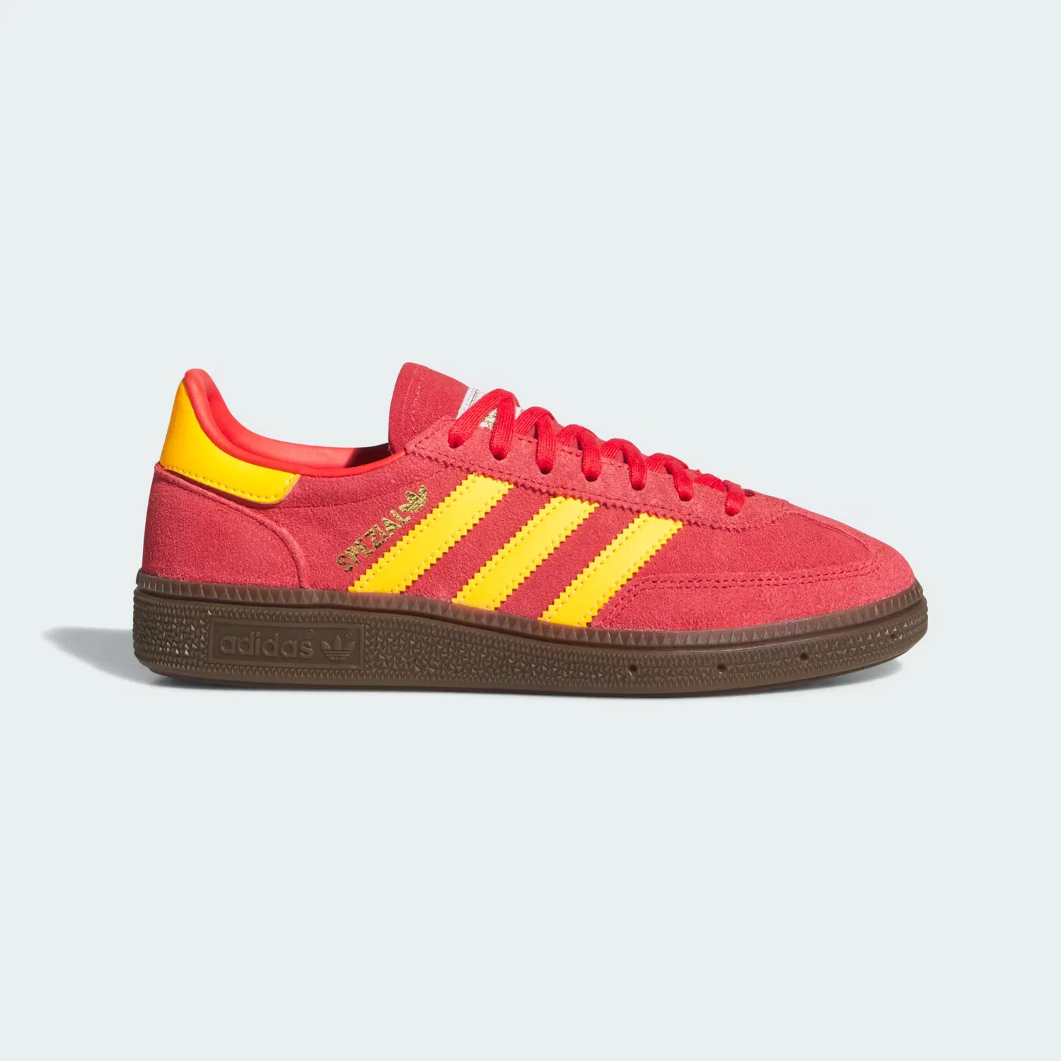 Детские кроссовки с замшевым верхом Handball Spezial Adidas Originals, красный/мандариновый/гум