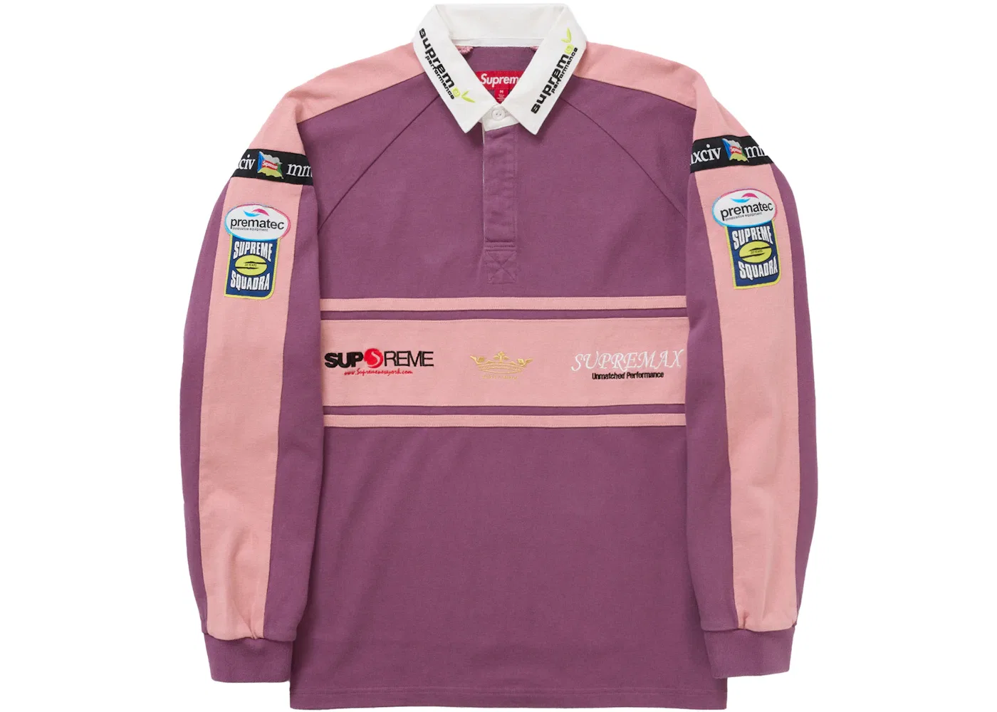 Мужская рубашка регби с полосой Supreme, Purple
