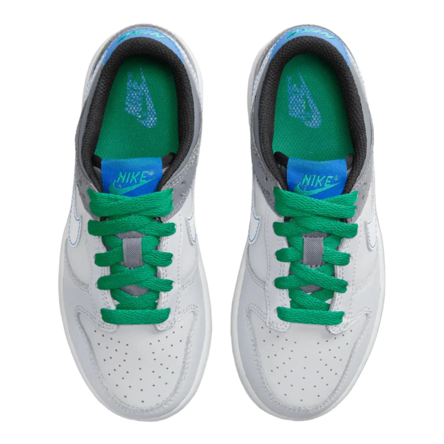 Детские кроссовки для мальчиков с низкой посадкой NIKE Dunk Low, White/Laser Fuchsia — фото 4