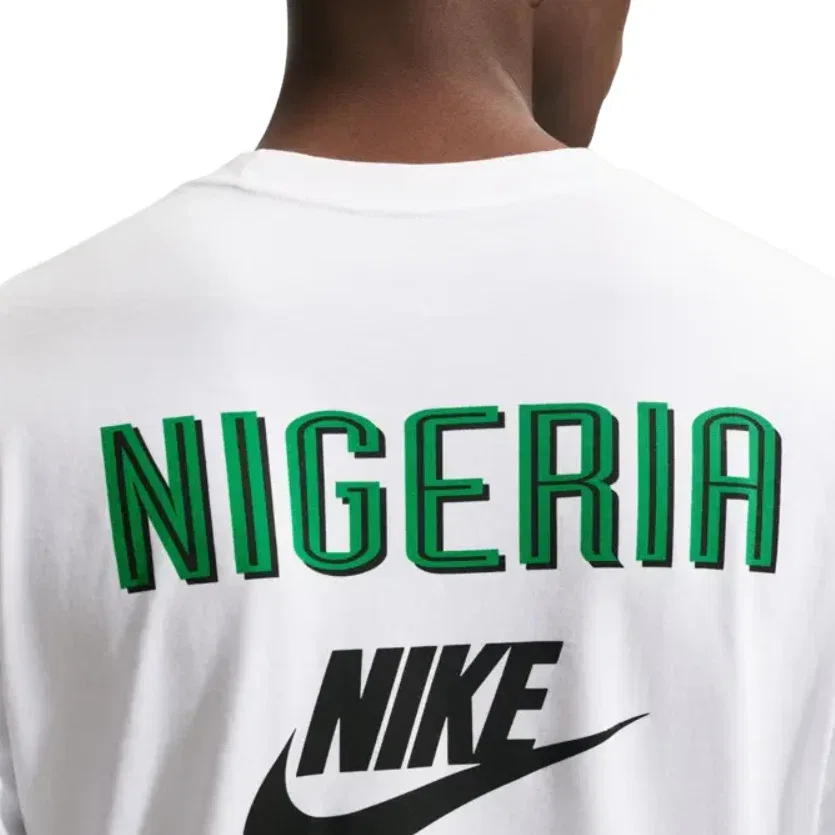 Мужская футболка с принтом Nike Nigeria 1996 Reissue T-Shirt, белый — фото 3