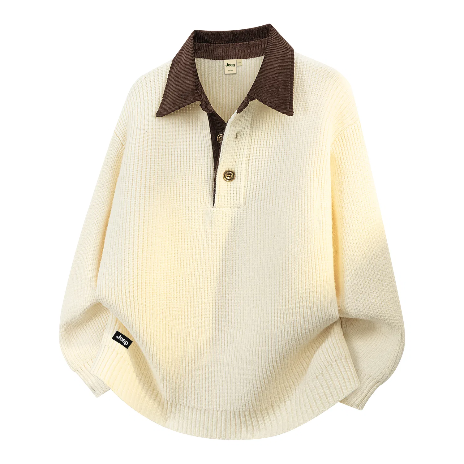 Детский свитер с отложным воротником Jeep, Coffee — фото 3