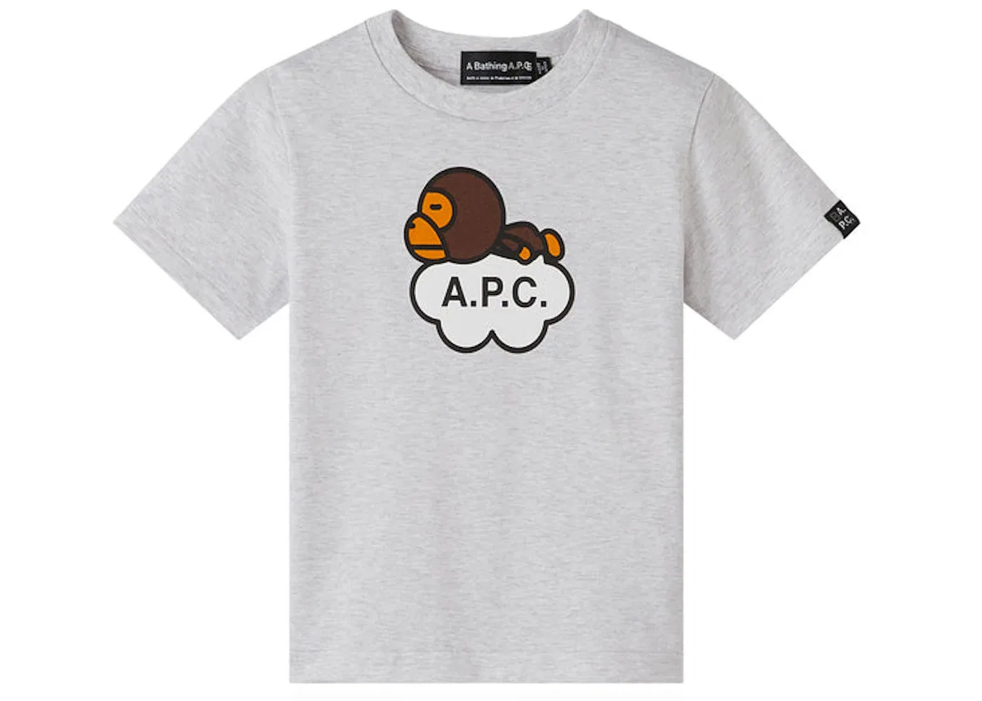 Детская футболка с принтом Milo Cloud BAPE, Gray