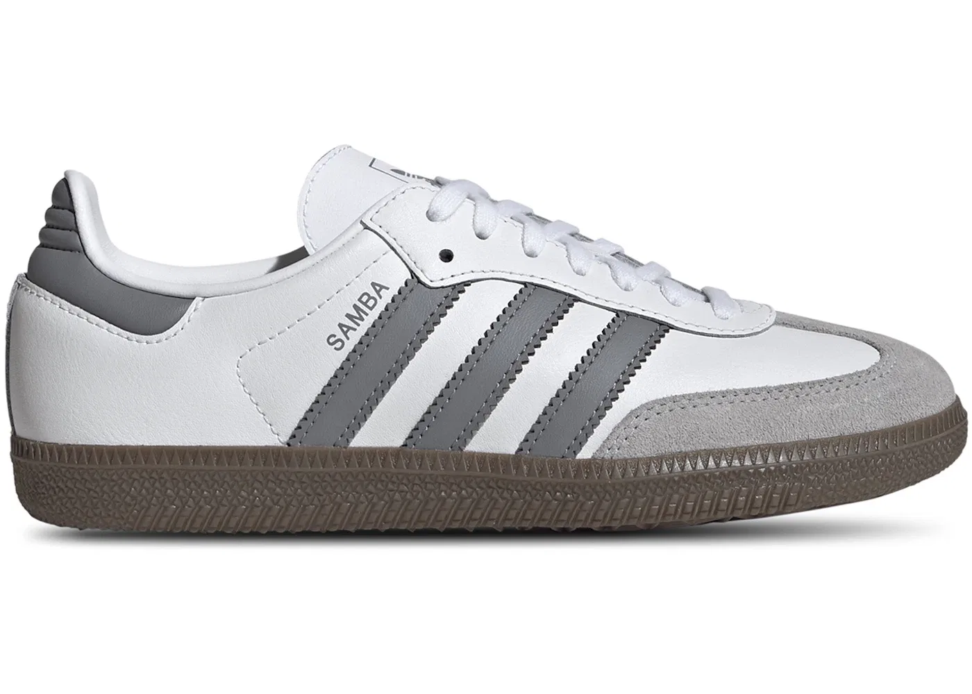 Детские кроссовки с замшевыми вставками Adidas Samba OG, Cloud White Grey Gum