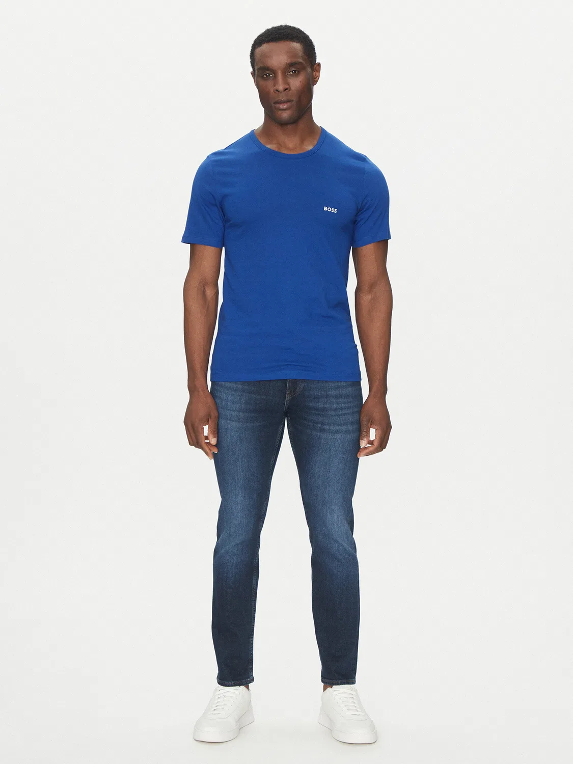 Мужской комплект из футболок стандартного кроя TShirtRN Classic Boss, синий — фото 3