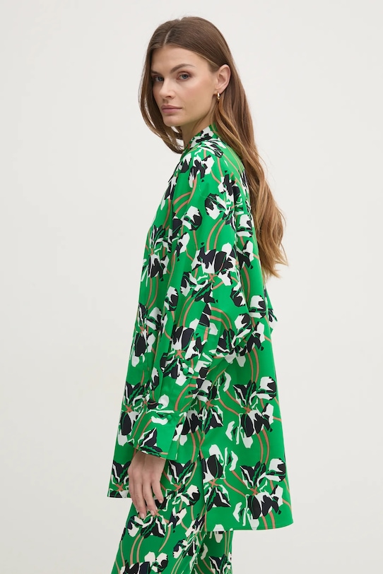 

Хлопковая рубашка Diane Von Furstenberg, зеленый