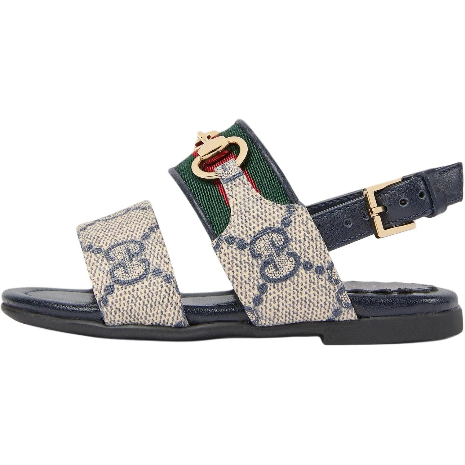 Кроссовки детские Gucci GG Supreme Toddler Shoes Blue, с принтом GG Supreme, синие