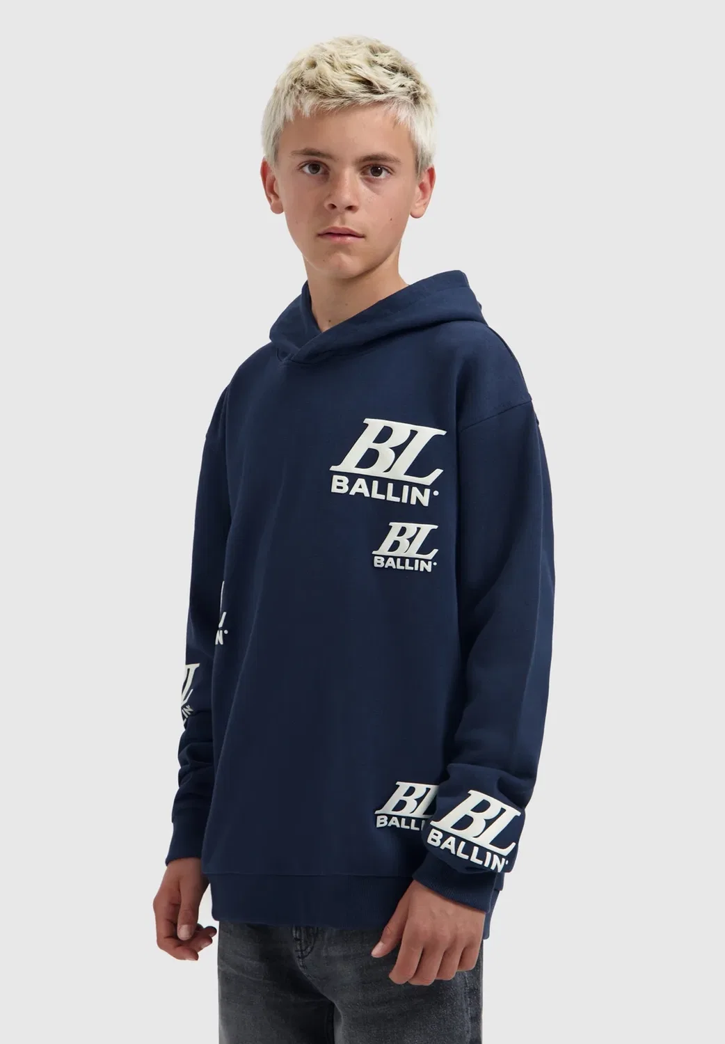 Толстовки свободного кроя с длинными рукавами - худи Ballin, Navy — фото 2