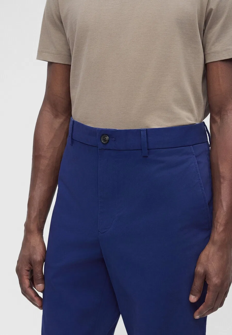 Брюки-чиносы TOMMY HILFIGER Regular 'DENTON ESSENTIAL' темно-синего цвета — фото 3