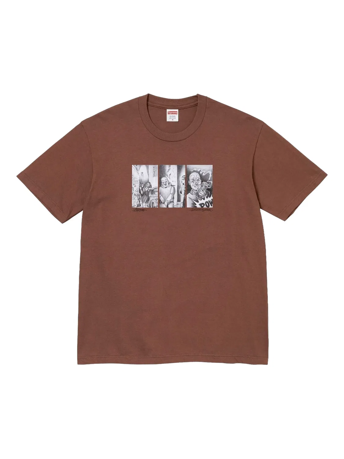 Футболка Mister Cartoon Pow коричневая Supreme, коричневый