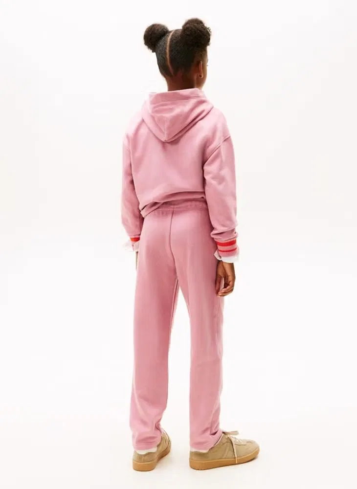 Спортивные штаны из флиса с логотипом Tommy Hilfiger, розовый — фото 2