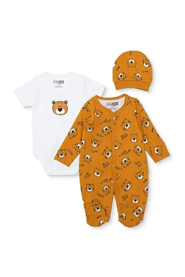 Детский комбинезон для мальчиков с принтом Hellobaby Ebebek Hello Baby, Orange