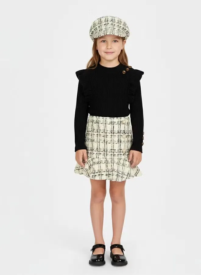Комплект с юбкой и беретом Chic Babyqlo, черный
