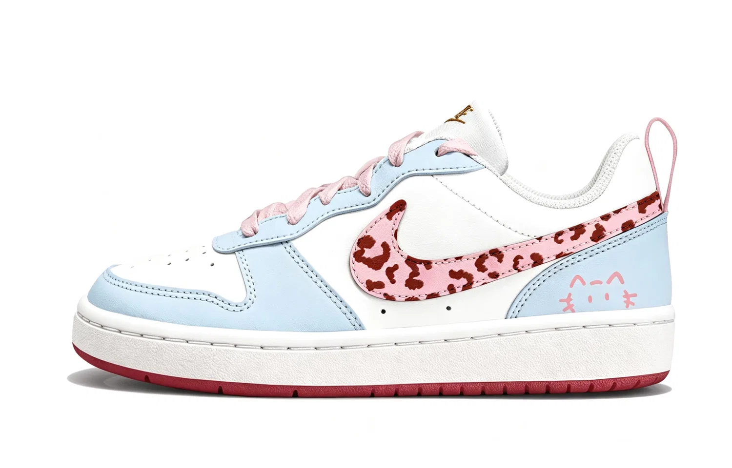Детские кроссовки для скейтбординга Court Borough Kids' Skateboarding Shoes Grade School Nike, Pink Blue