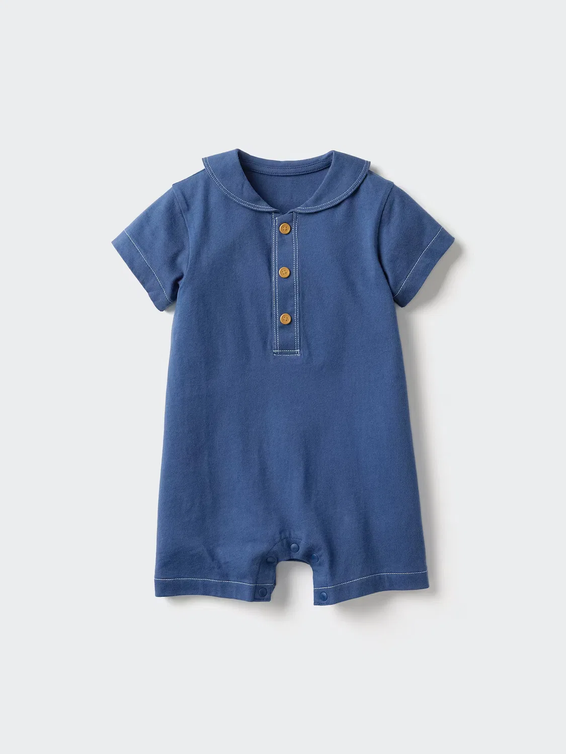 Комплект одежды Uniqlo, с коротким рукавом, синий
