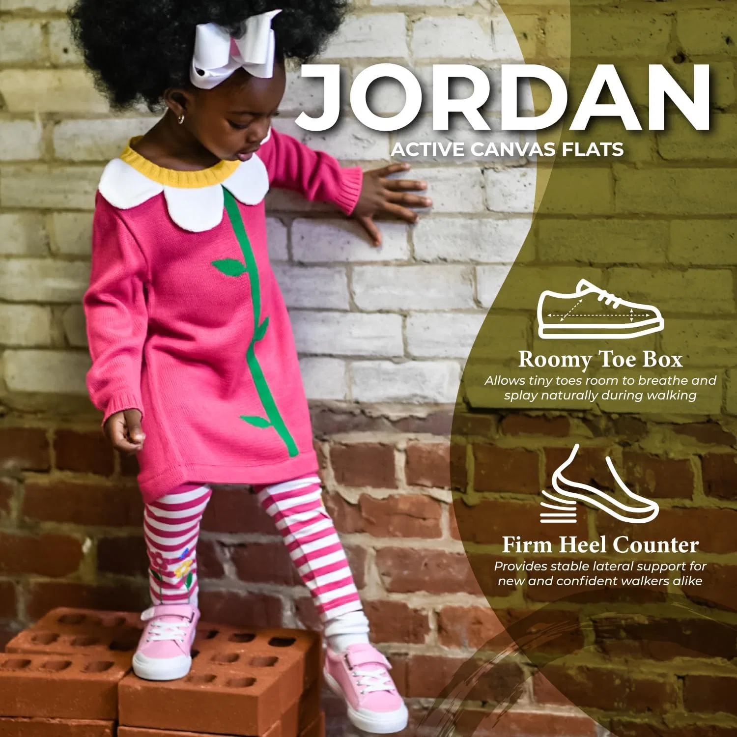 Детские кроссовки для девочек Jordan FOOTMATES, Bubblegum — фото 4