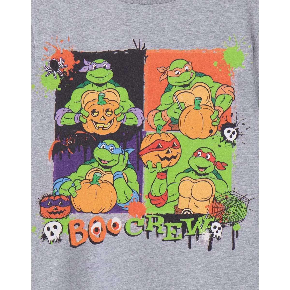 Детская футболка с коротким рукавом Boo crew Teenage Mutant Ninja Turtles, Grey — фото 2