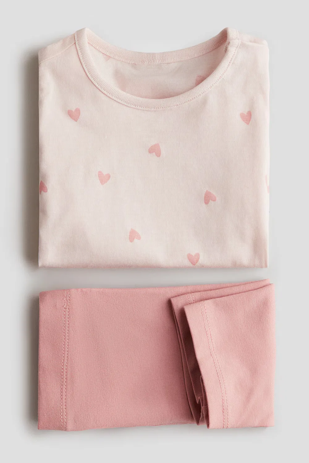 Комплект из двух предметов из хлопкового трикотажа H&M, Hellrosa/Herzen — фото 2