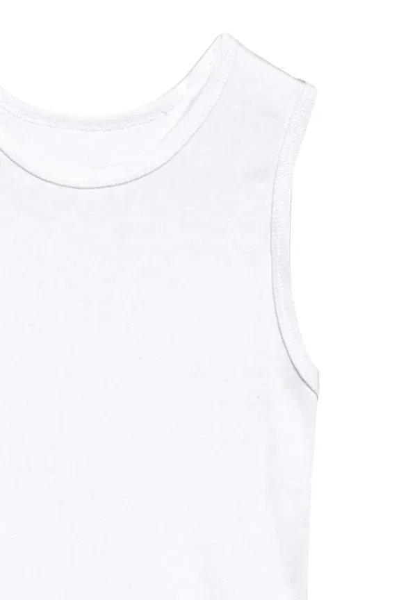 Майка хлопковая Pure Plain Marks & Spencer, White, белый — фото 3