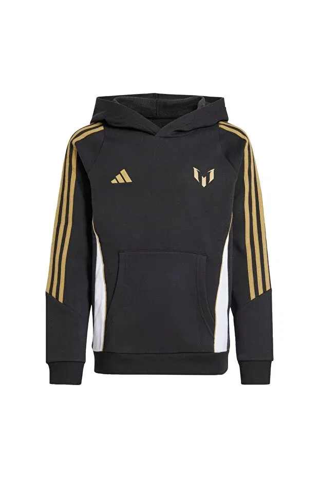 Детское худи для девочек с принтом Adidas, Black — фото 2