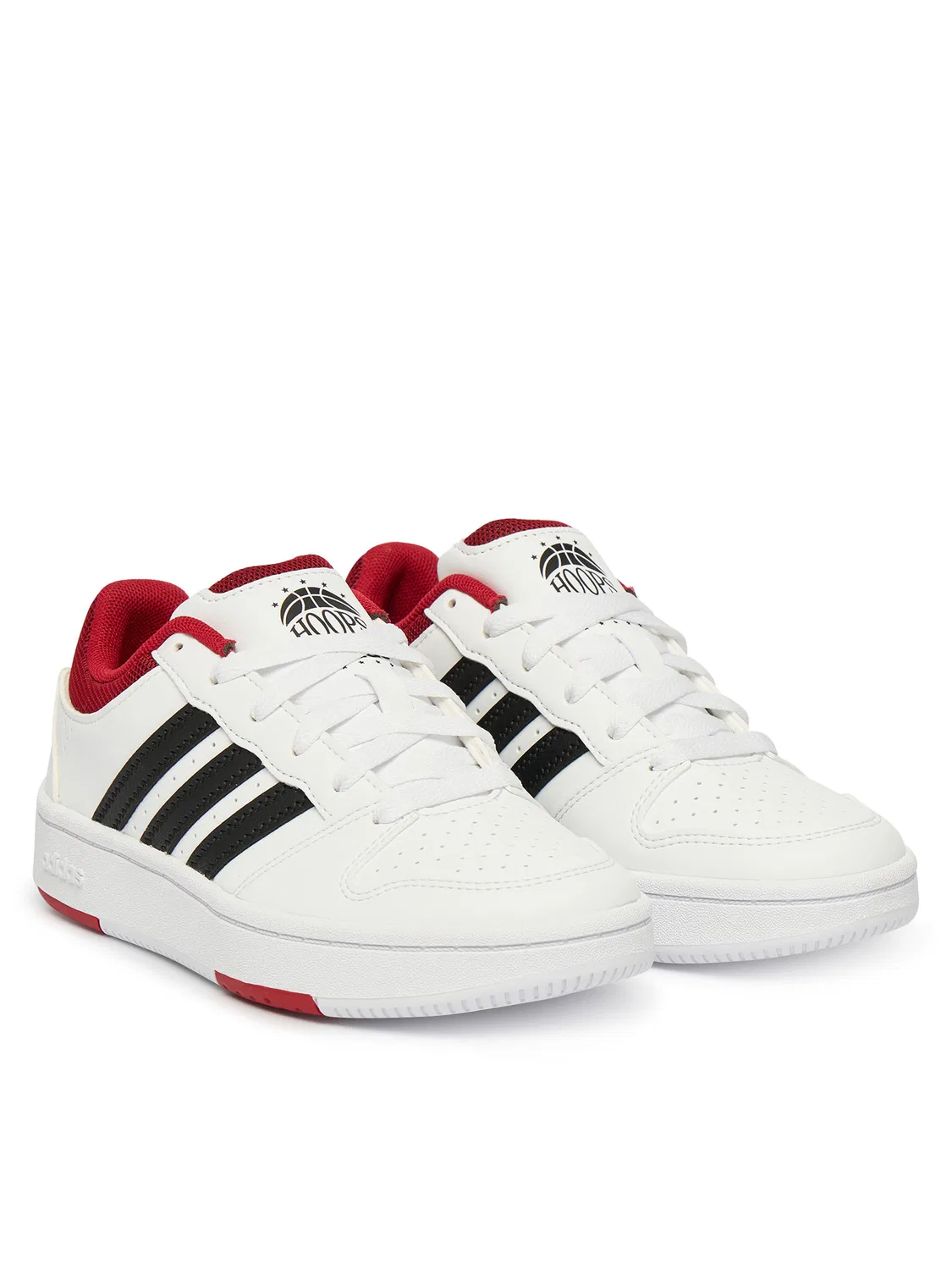 Кроссовки для мальчика Hoops Classic Adidas, белый — фото 2