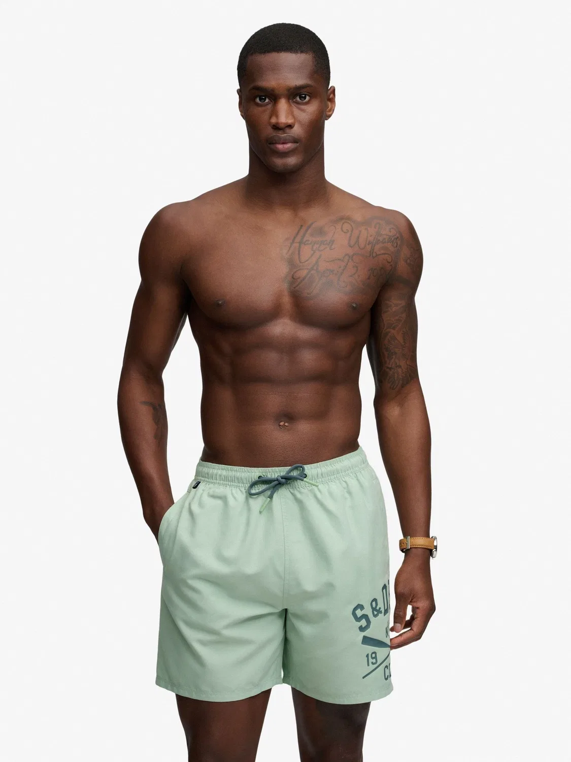 Плавки Superdry с принтом, Light Green