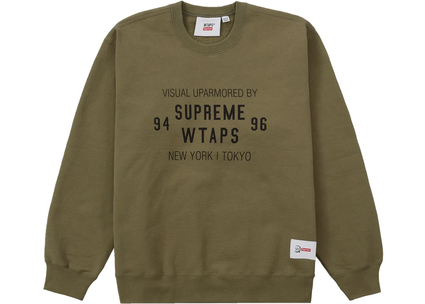 Мужской свитшот с принтом WTAPS Supreme, Light Olive