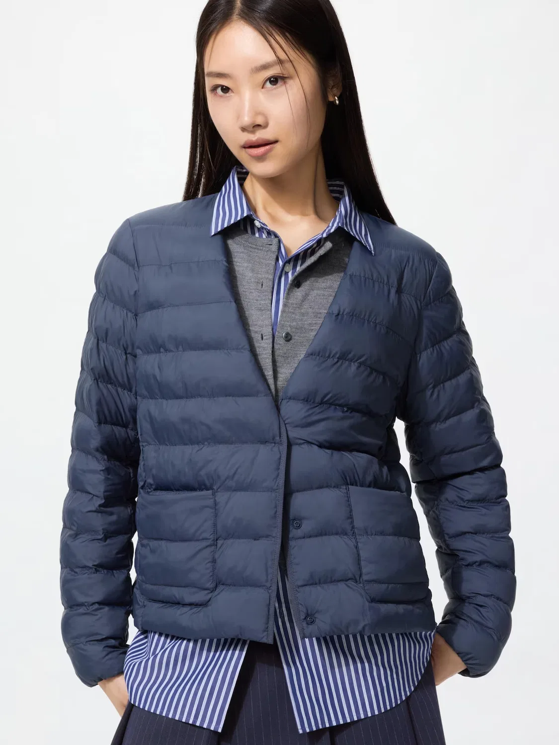 Куртка Uniqlo Pufftech, утепленная верхней одежда, кремовый — фото 3