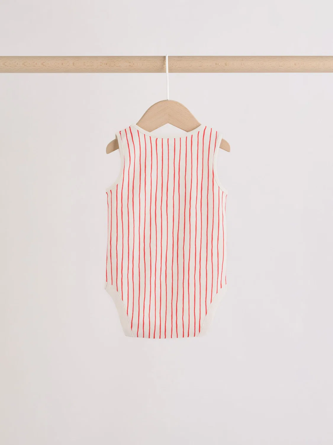 Комплект боди для мальчиков, 5 шт., полоска, Navy/Red Stripe Next — фото 4