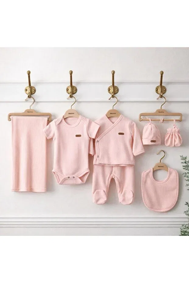Детский комплект боди для новорожденных девочек хлопковый Basics Bys Baby Fashion, Pink — фото 3