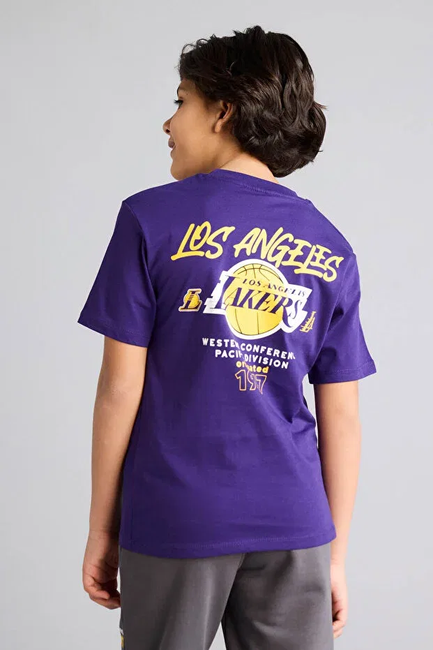 Детская футболка для мальчиков с коротким рукавом NBA Los Angeles Lakers Defacto, Purple