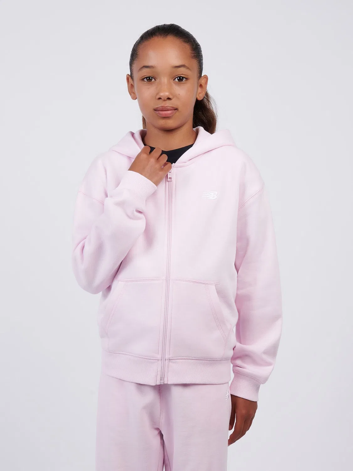 Худи на молнии New Balance Pink, розовый