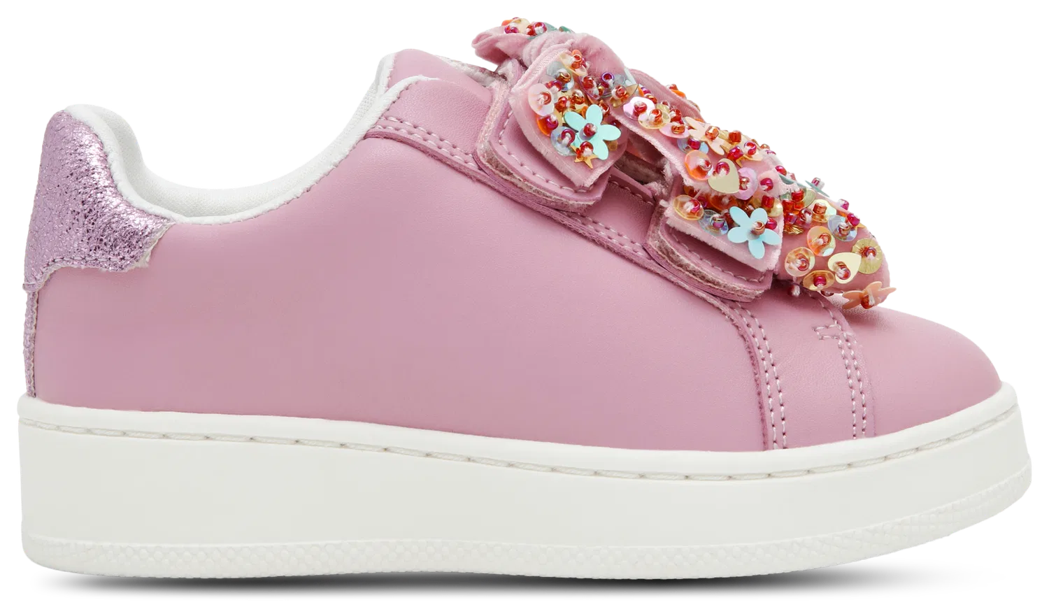 Детские кроссовки для девочек с цветочным принтом Steve Madden, Pink — фото 4
