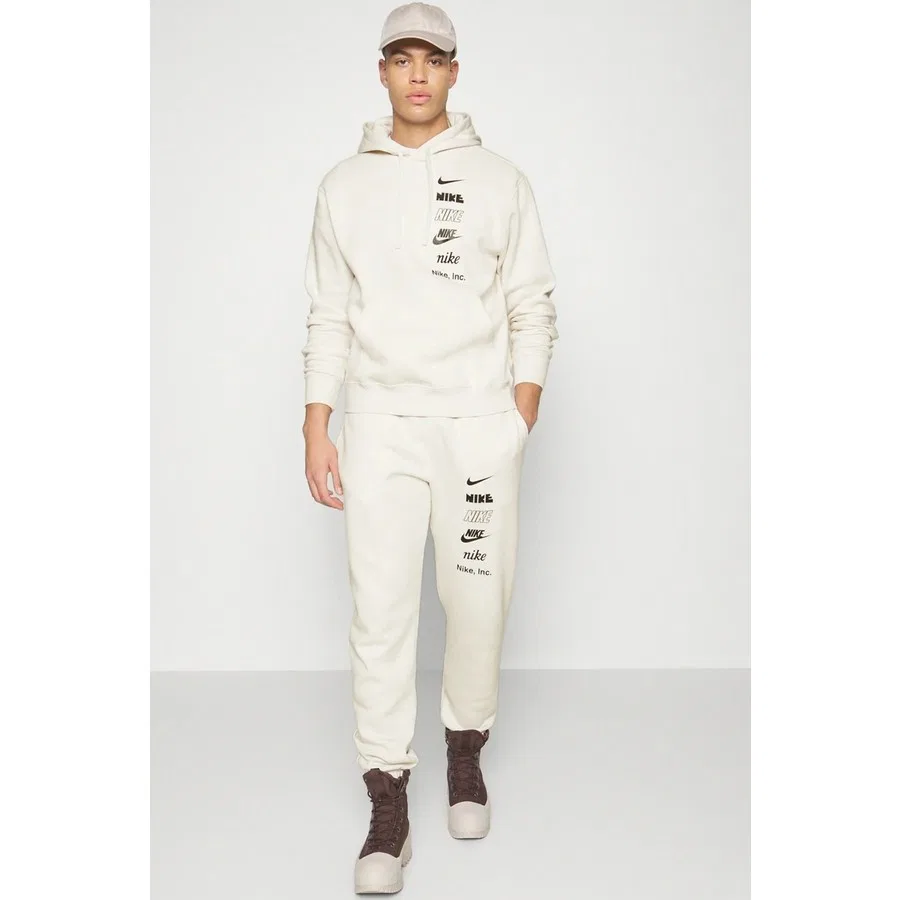 Спортивные брюки с принтом Sportswear Club Fleece Stack Logo Pant Nike, Молочный — фото 4