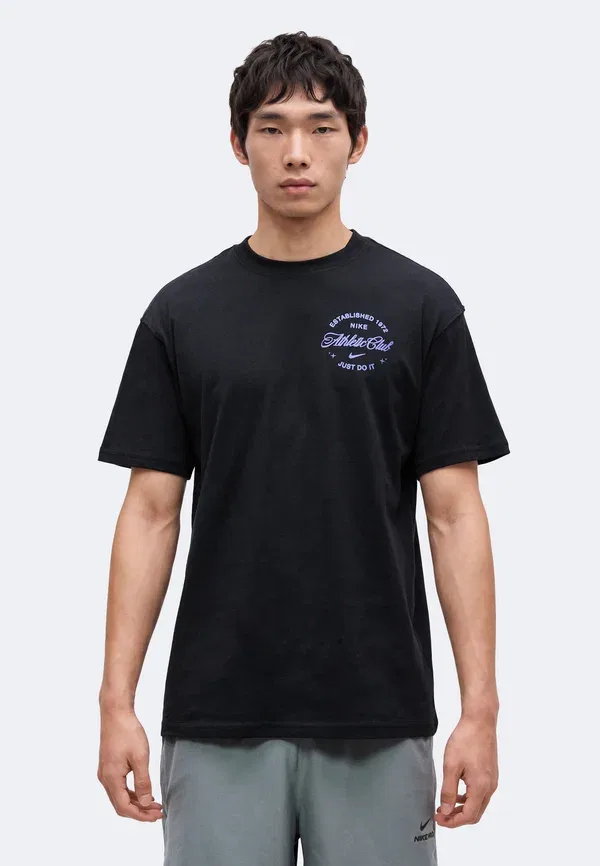 Футболка с принтом Tee grit, Nike Performance, Persian Violet, черный/фиолетовый — фото 3