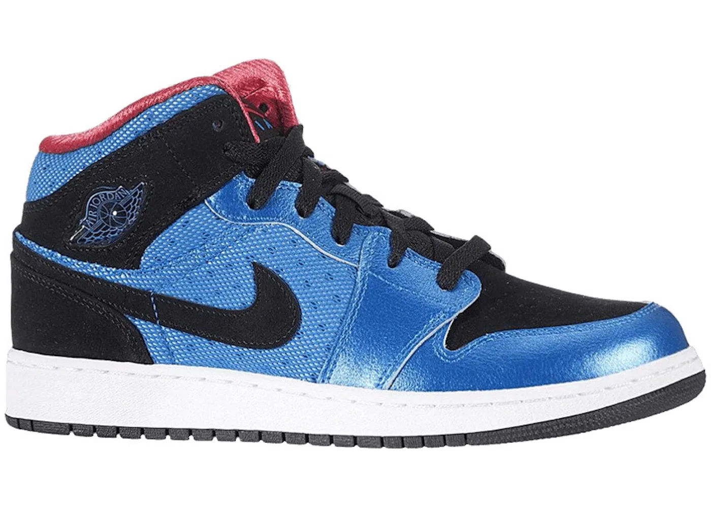 Детские кроссовки для девочек высокие Jordan 1 Phat Jordan, Neptune Blue/Black/Siren Red