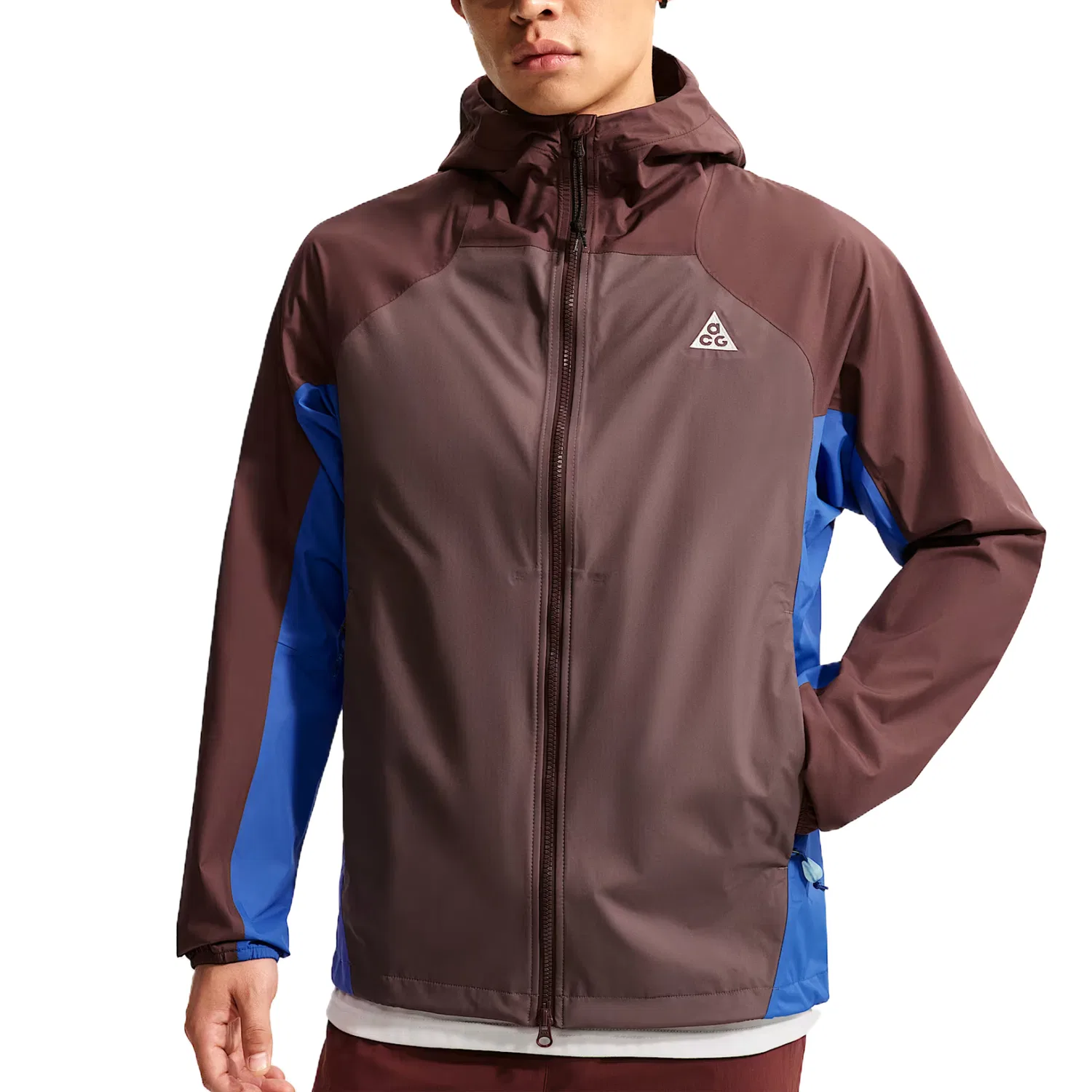 Мужская ветровка с капюшоном Nike Mystic Maroon/Totem Black Purple/Game Royal Blue/Mountain White