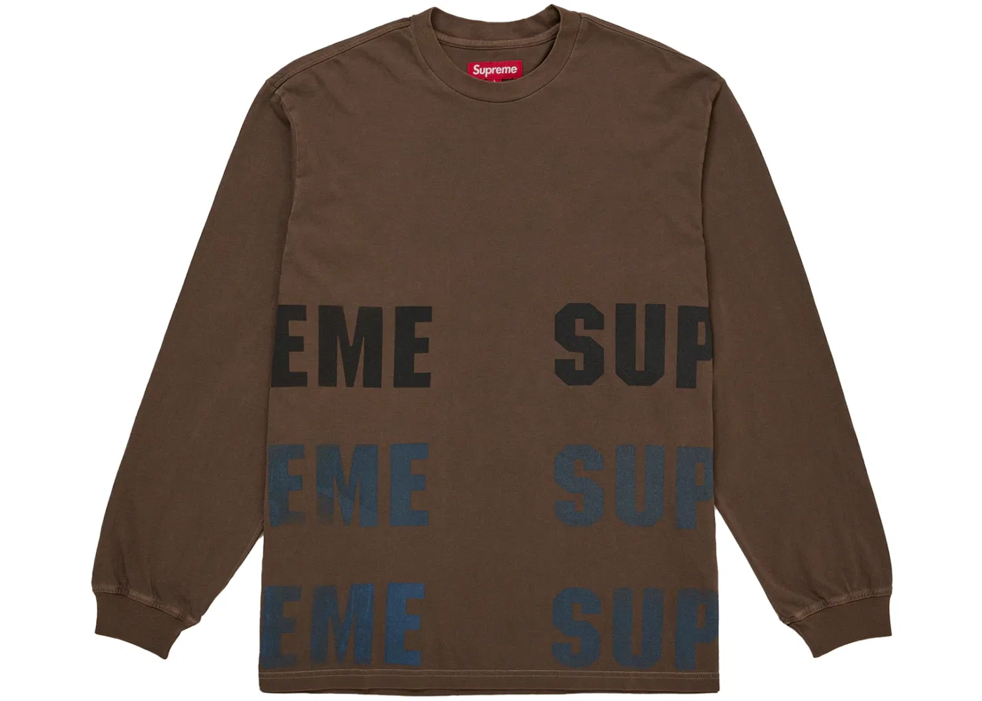 Мужской топ с длинным рукавом Supreme Reflective L/S Top, коричневый