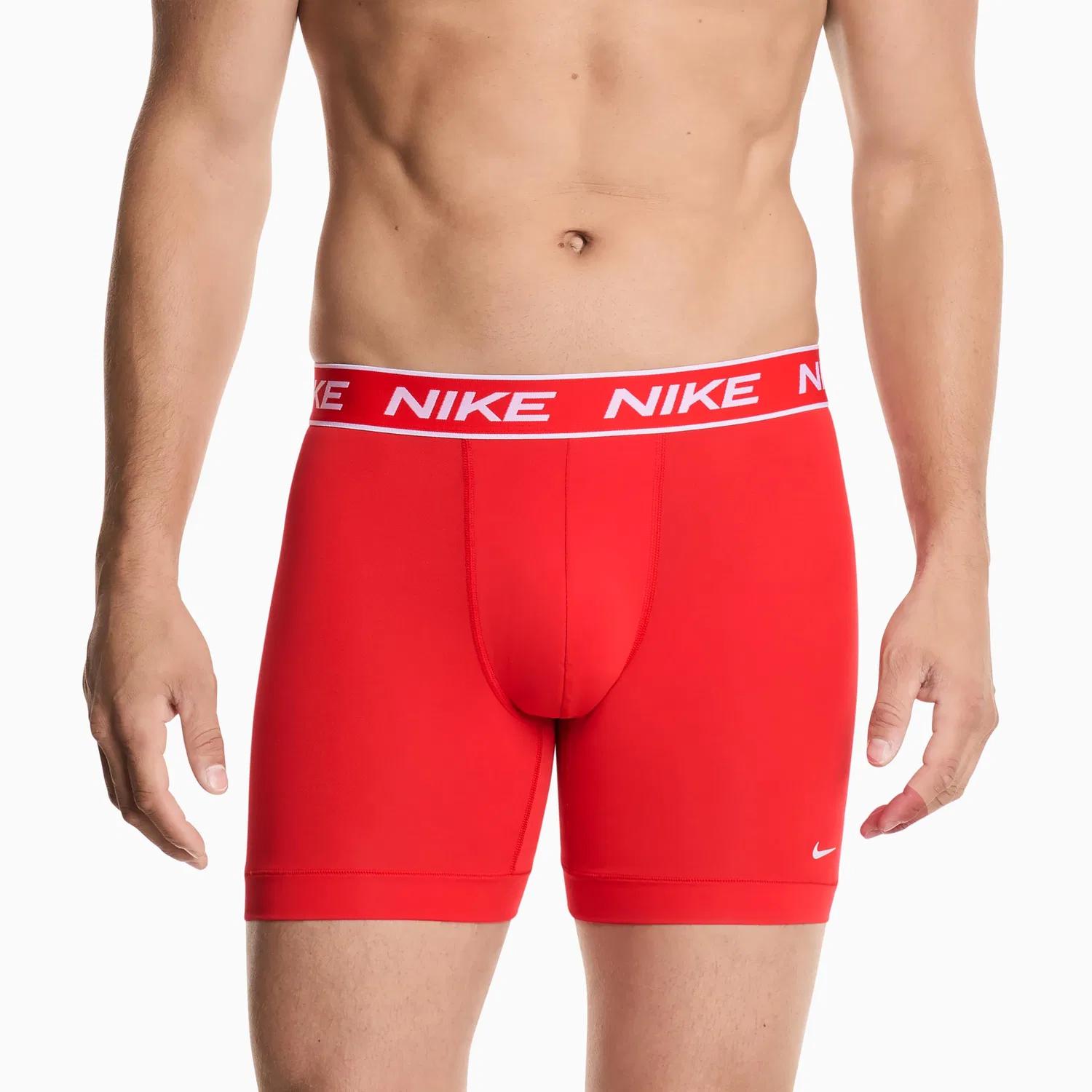 Мужские боксеры с микрострейчем Nike All Day Micro Stretch, 3 шт, Red Chilli Pepper/Dark Tea/Black — фото 2