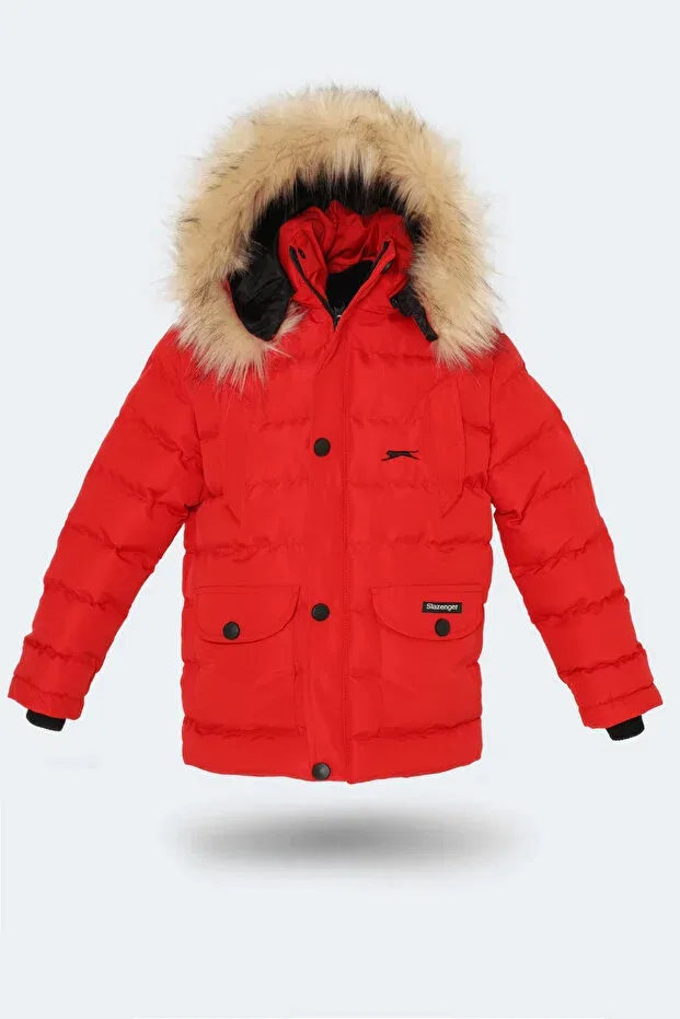 Детское пальто для девочек с капюшоном Napoli Slazenger, Red