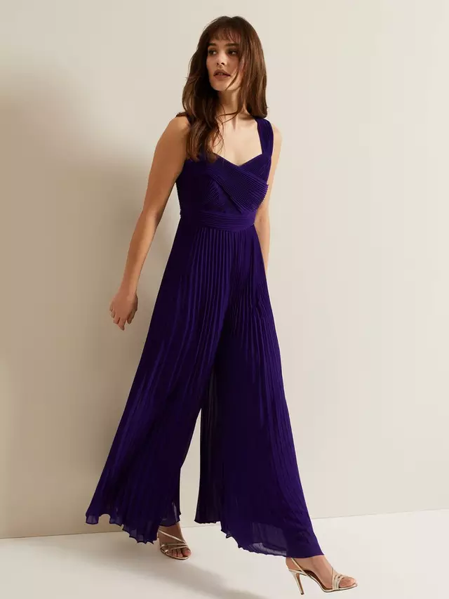

Комбинезон Phase Eight Lucia Plisse Wide Leg