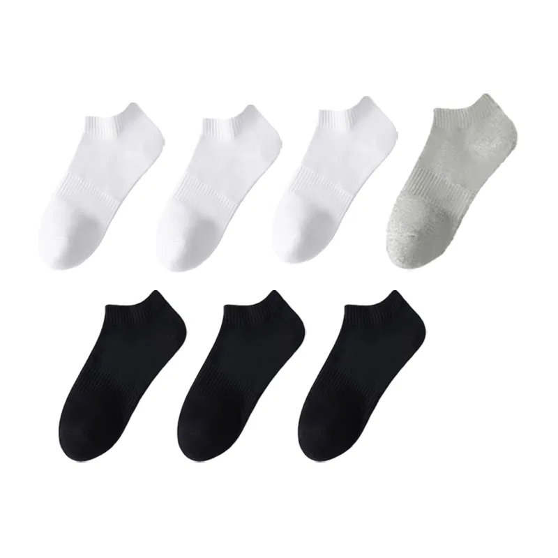 Детские носки-следки набор из 7 пар Cotton Gene, Цвет: 7 Pack-White *3+Black *3+Gray