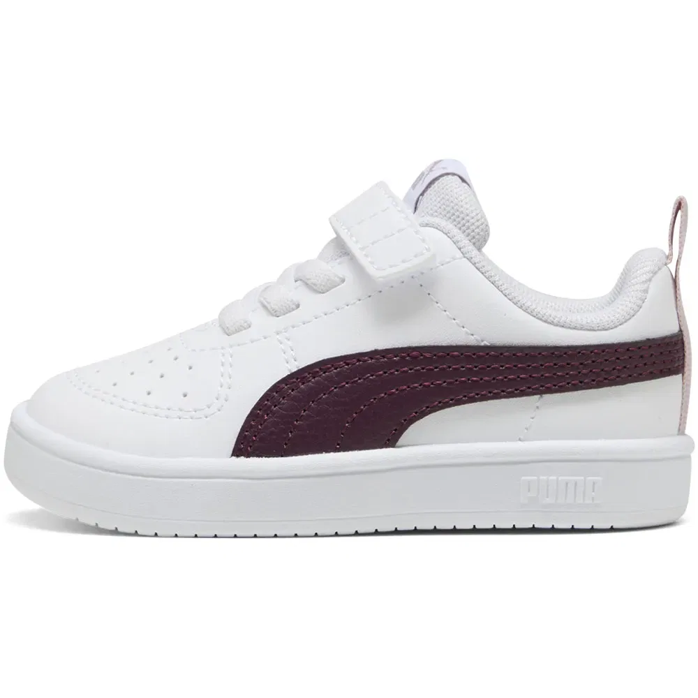 Детские кроссовки для девочек с липучками Puma Rickie AC+ Inf, White — фото 3