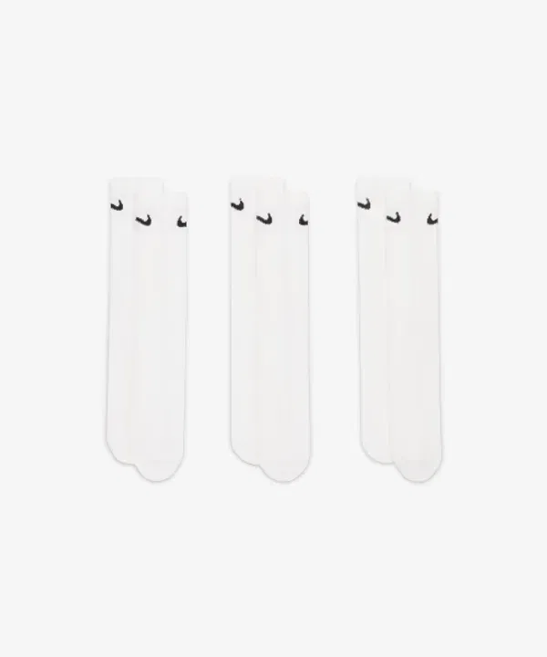 Носки тренировочные Everyday Lightweight Crew (3 пары) Nike, белый/черный — фото 2