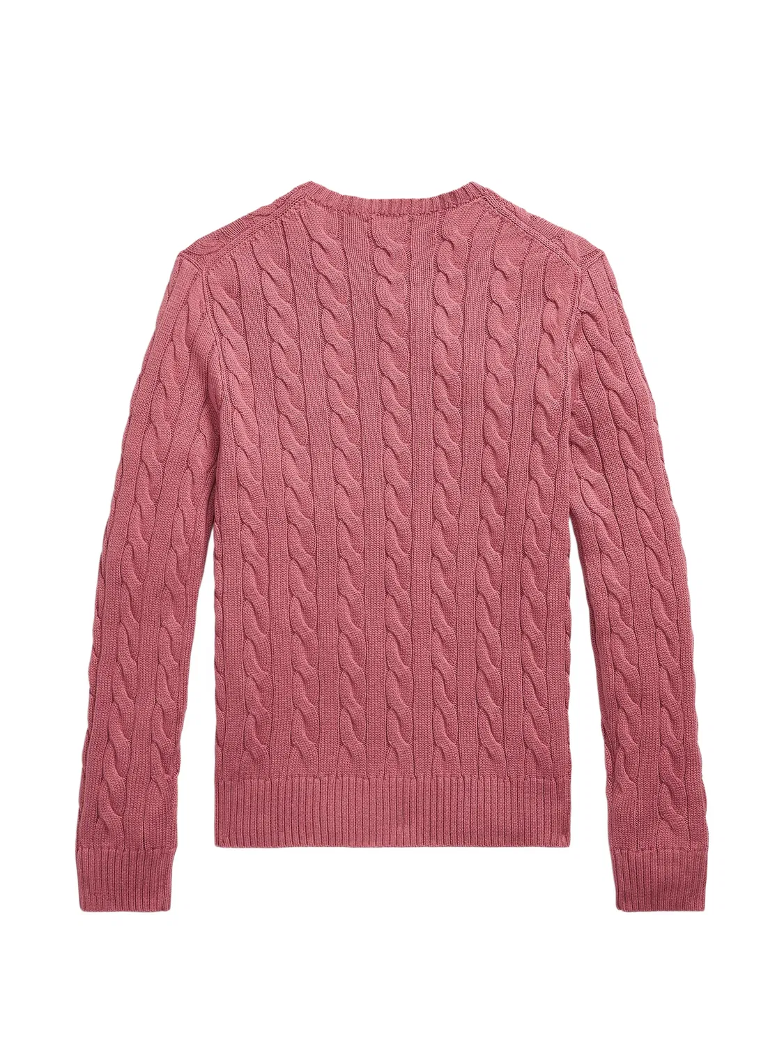 Джемпер фактурной вязки из хлопка Polo Ralph Lauren, розовый — фото 2