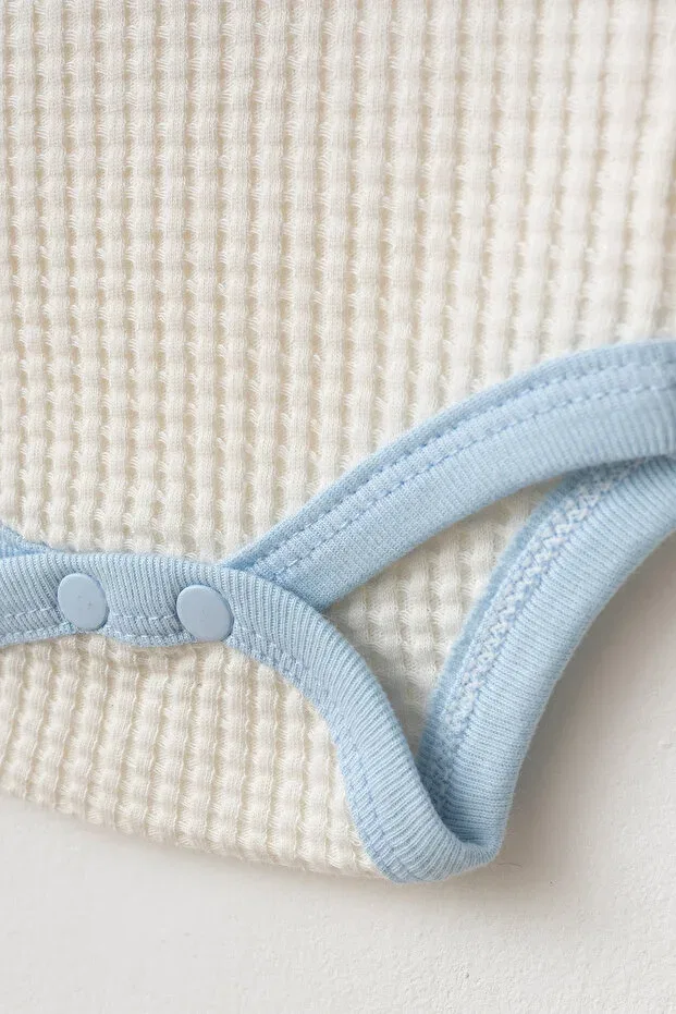 Детский комплект боди для новорожденных хлопковый Kuzenler Bebe, Blue — фото 2