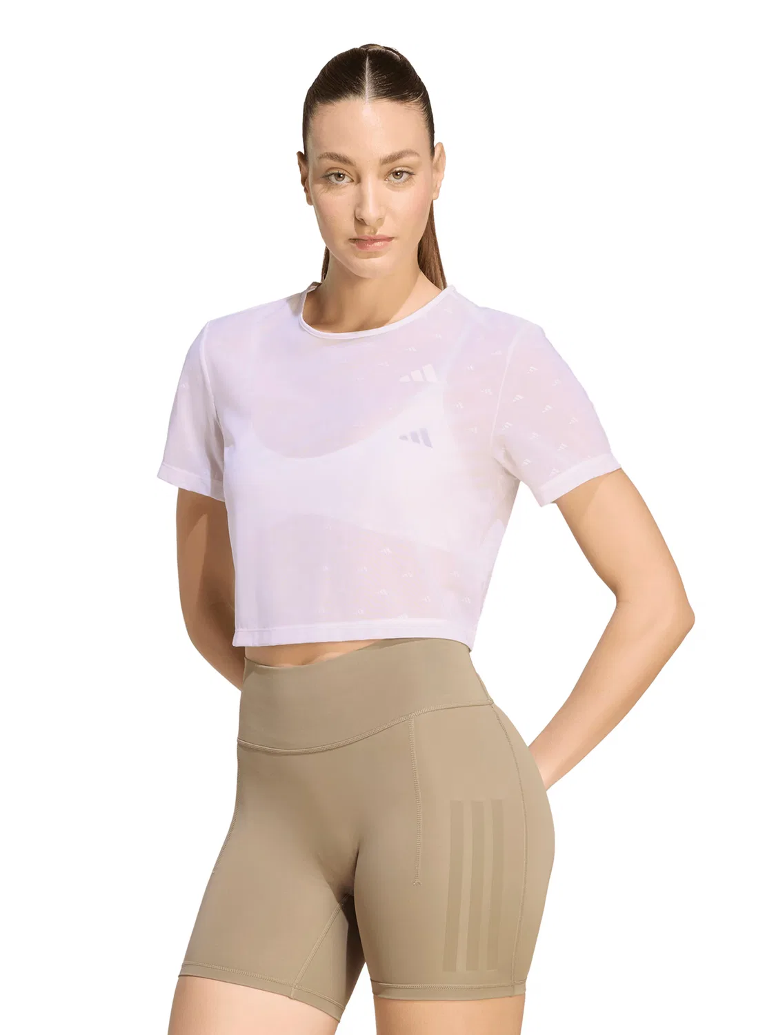 Спортивная футболка Adidas Performance Shirt PWR ESS белого цвета — фото 2