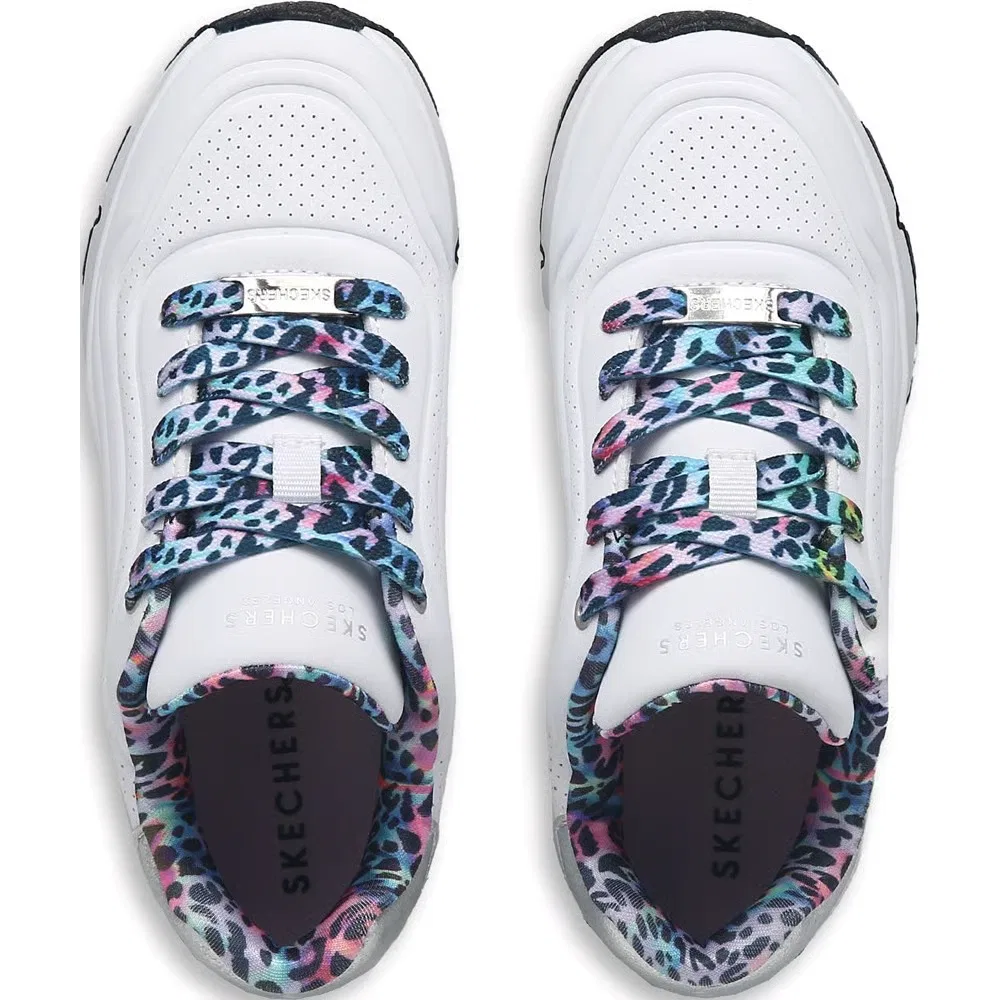 Детские кроссовки Street Uno Skechers, White/Leopard/Multi — фото 4