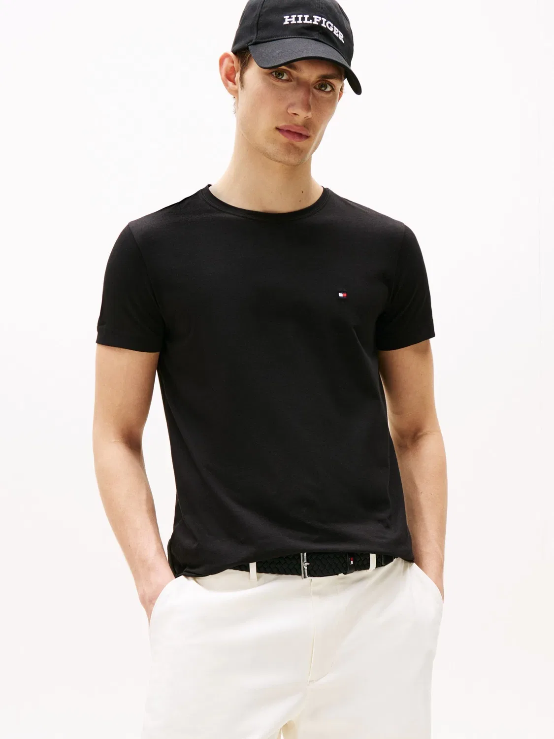 Футболка с коротким рукавом Tommy Hilfiger Core Stretch, черный